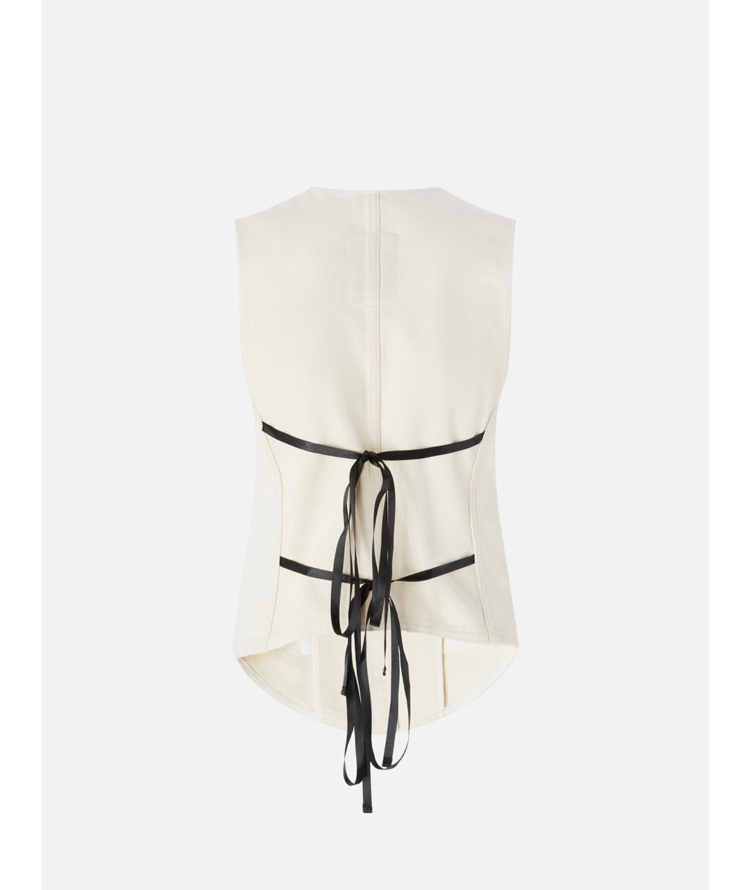 PINKO Белый хлопковый жилет, фото 6