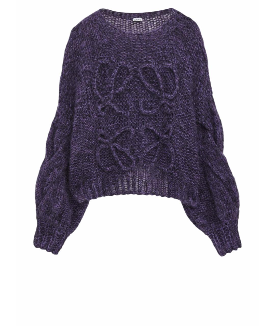 LOEWE Фиолетовый шерстяной джемпер / свитер, фото 1