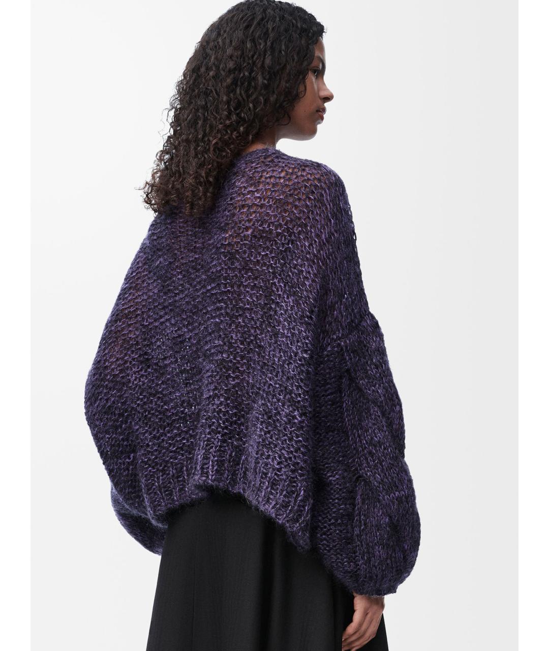 LOEWE Фиолетовый шерстяной джемпер / свитер, фото 4