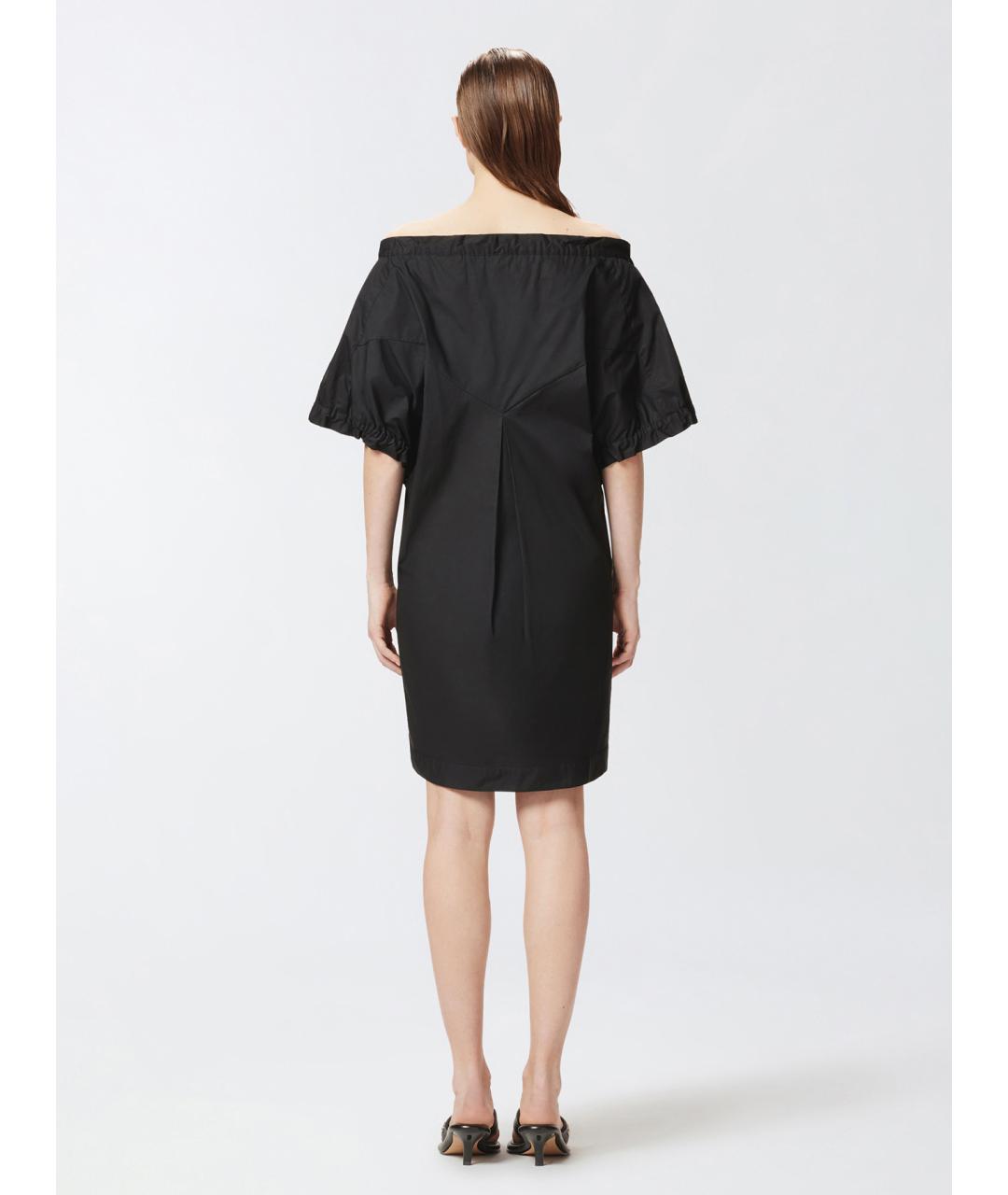 PINKO Черное хлопковое повседневное платье, фото 4