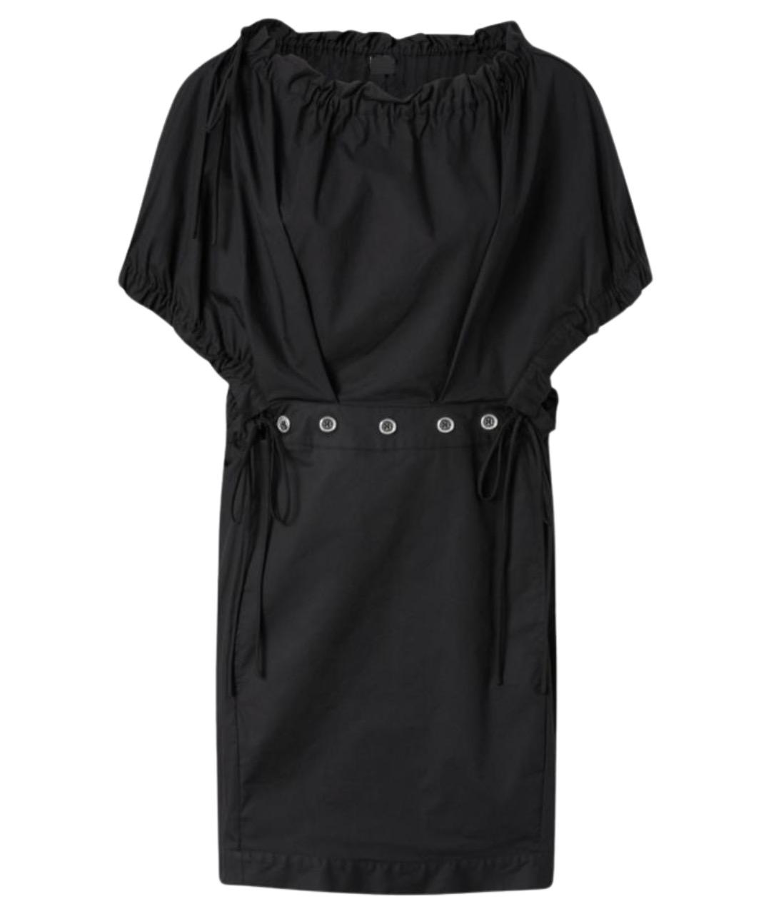 PINKO Черное хлопковое повседневное платье, фото 1