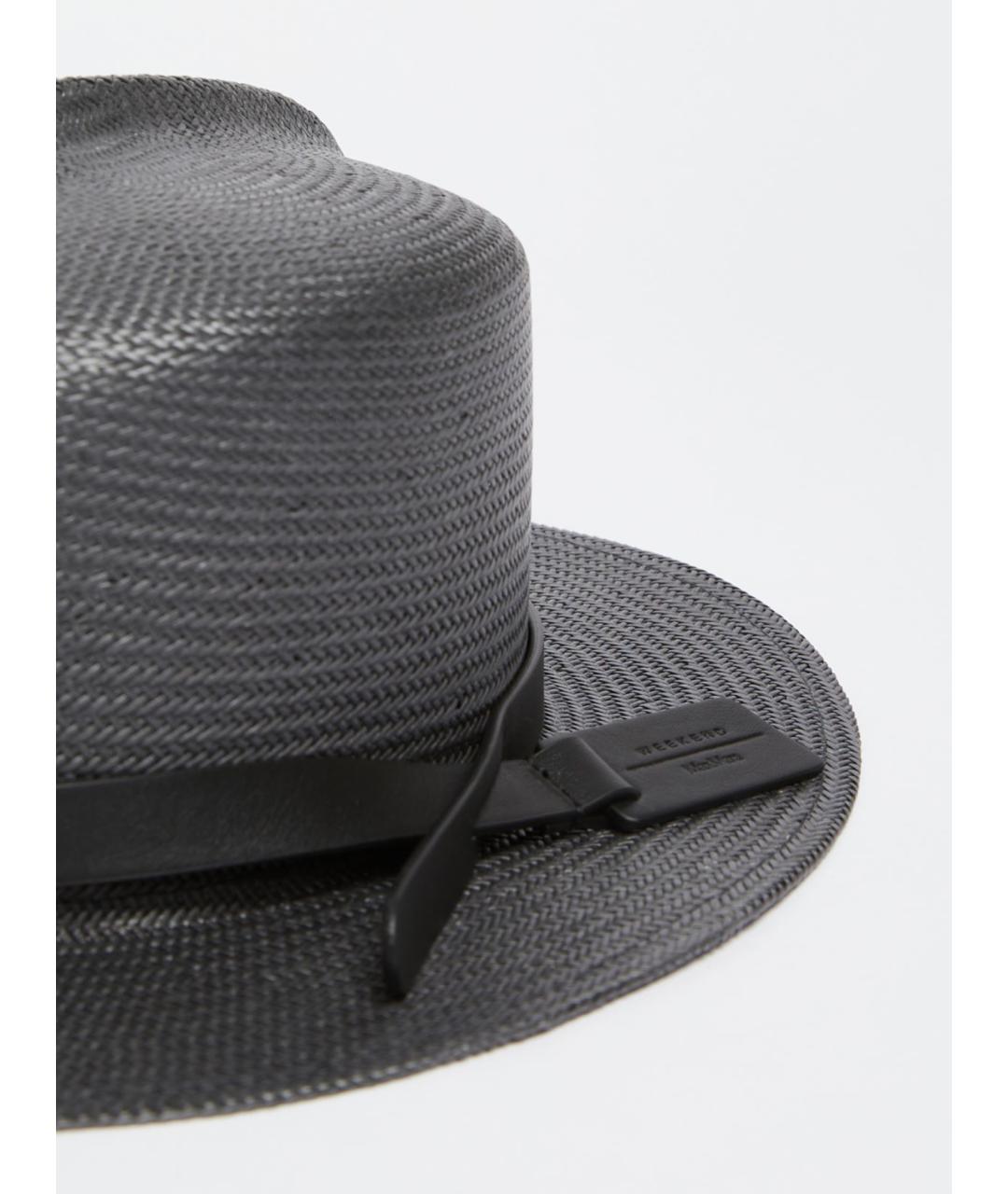 WEEKEND MAX MARA Черная соломенная шляпа, фото 2