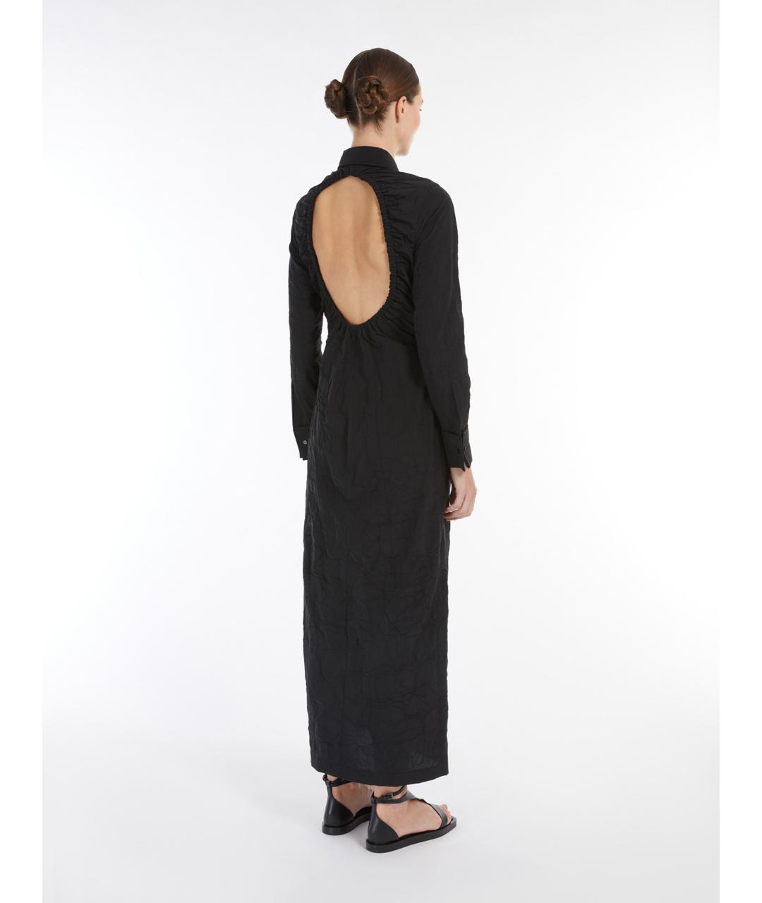 MAX MARA Черное хлопковое повседневное платье, фото 3