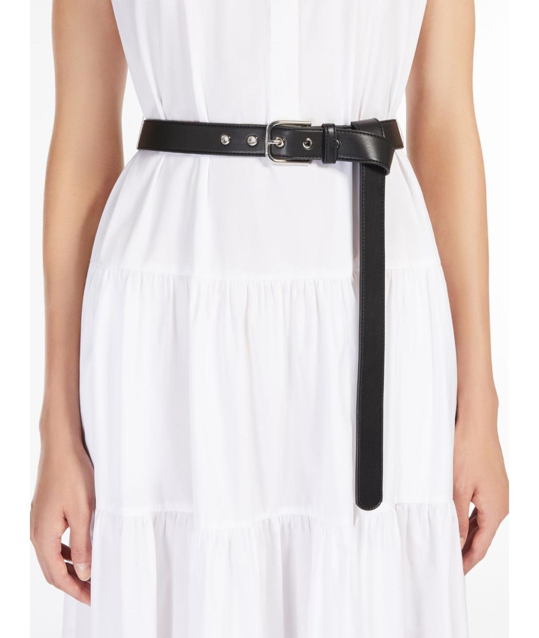 MAX MARA STUDIO Белое хлопковое повседневное платье, фото 3