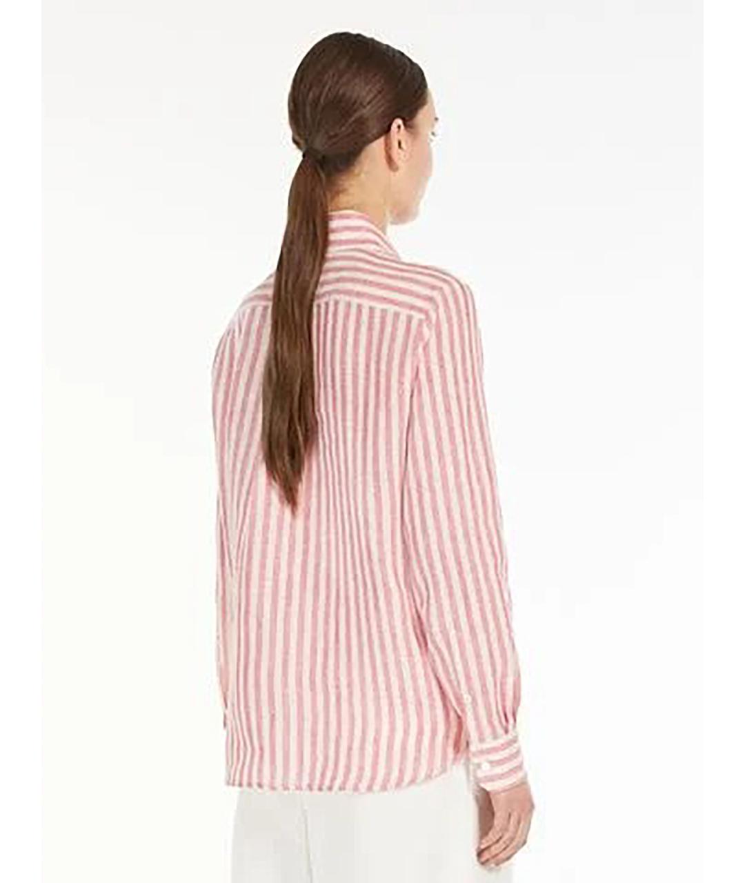 WEEKEND MAX MARA Розовая льняная рубашка, фото 3