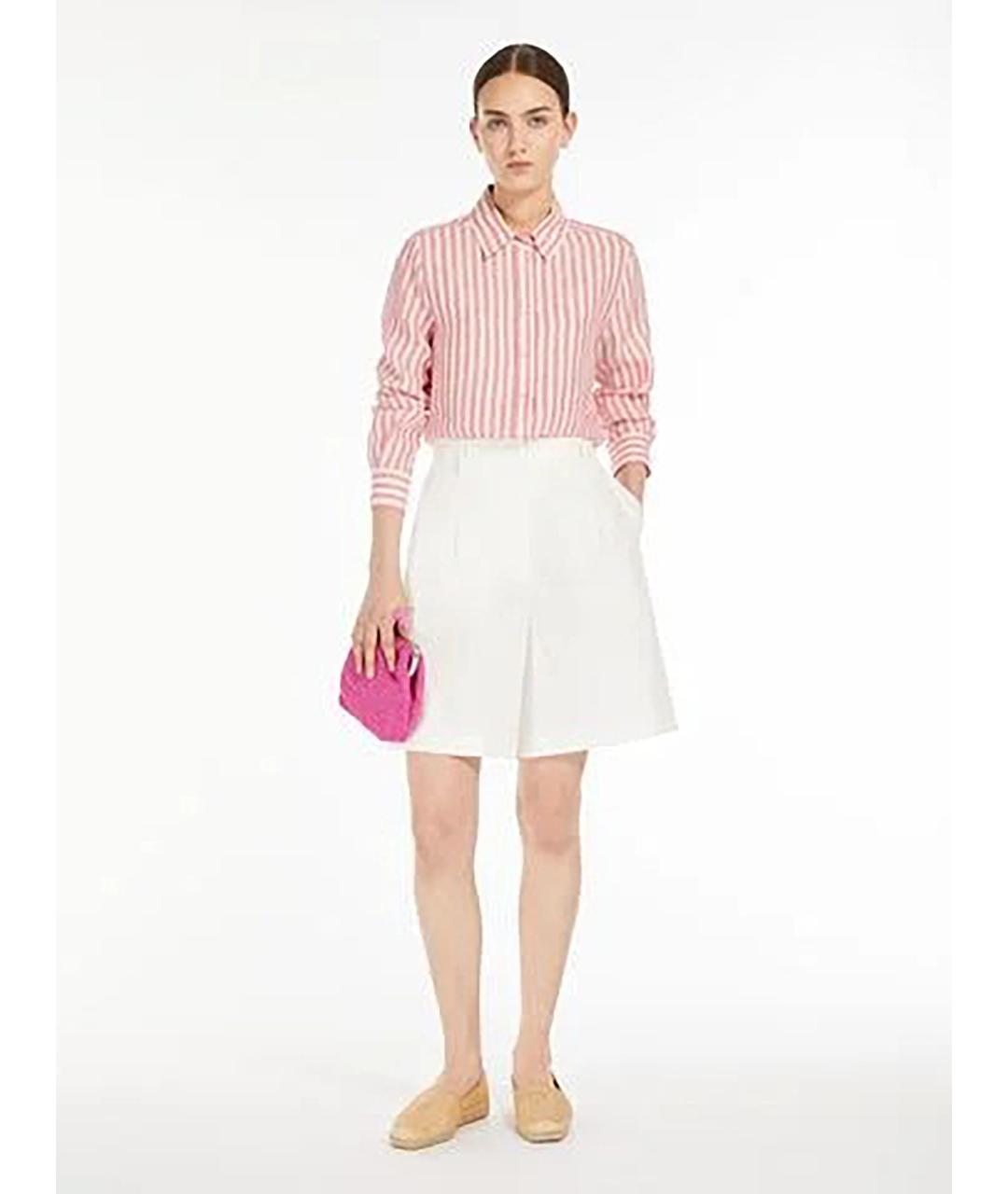 WEEKEND MAX MARA Розовая льняная рубашка, фото 4