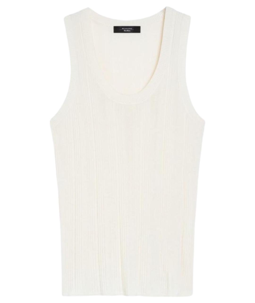 WEEKEND MAX MARA Белая вискозная майка, фото 1