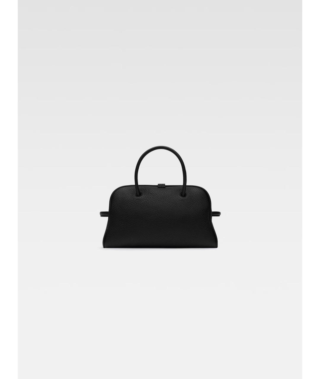 JACQUEMUS Черная кожаная сумка тоут, фото 4
