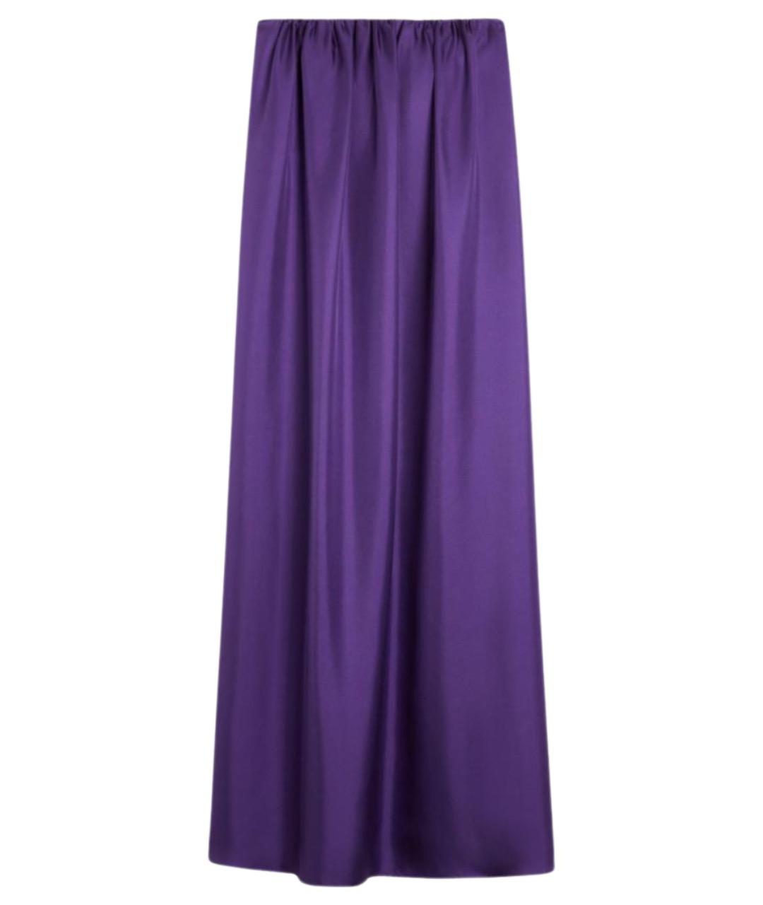 MAX MARA Фиолетовое шелковое повседневное платье, фото 1