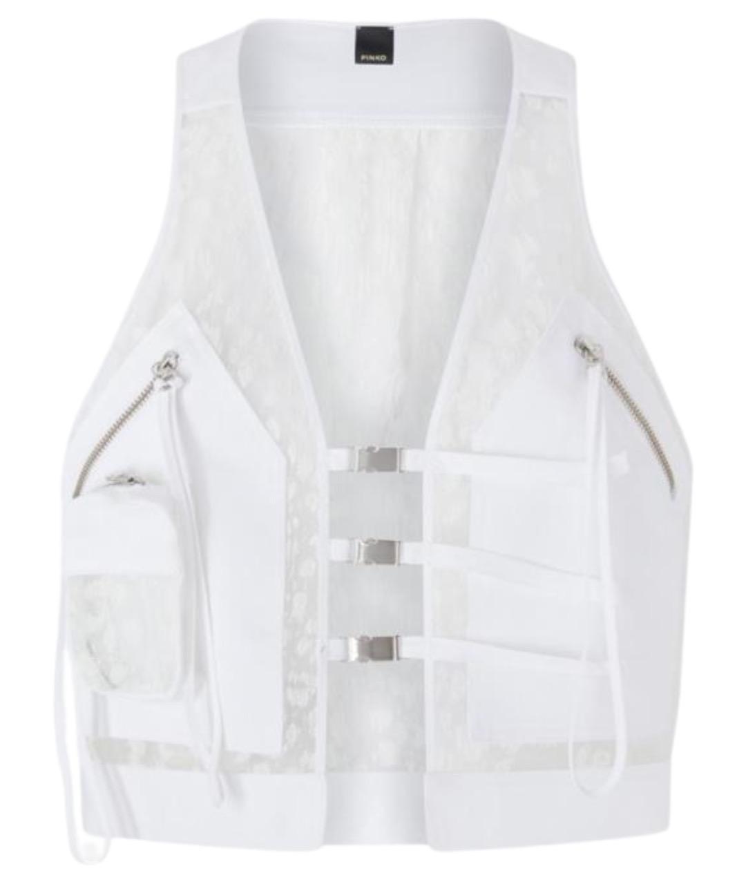PINKO Белый полиэстеровый жилет, фото 1