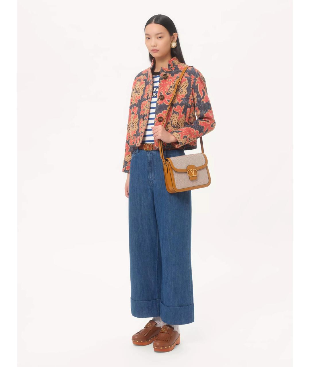 VALENTINO Синие хлопковые прямые джинсы, фото 2