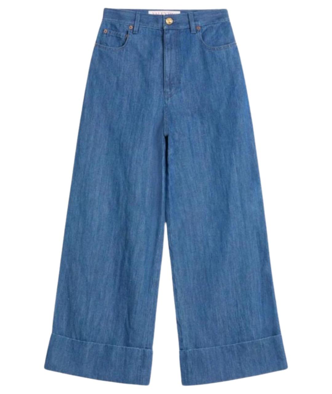 VALENTINO Синие хлопковые прямые джинсы, фото 1