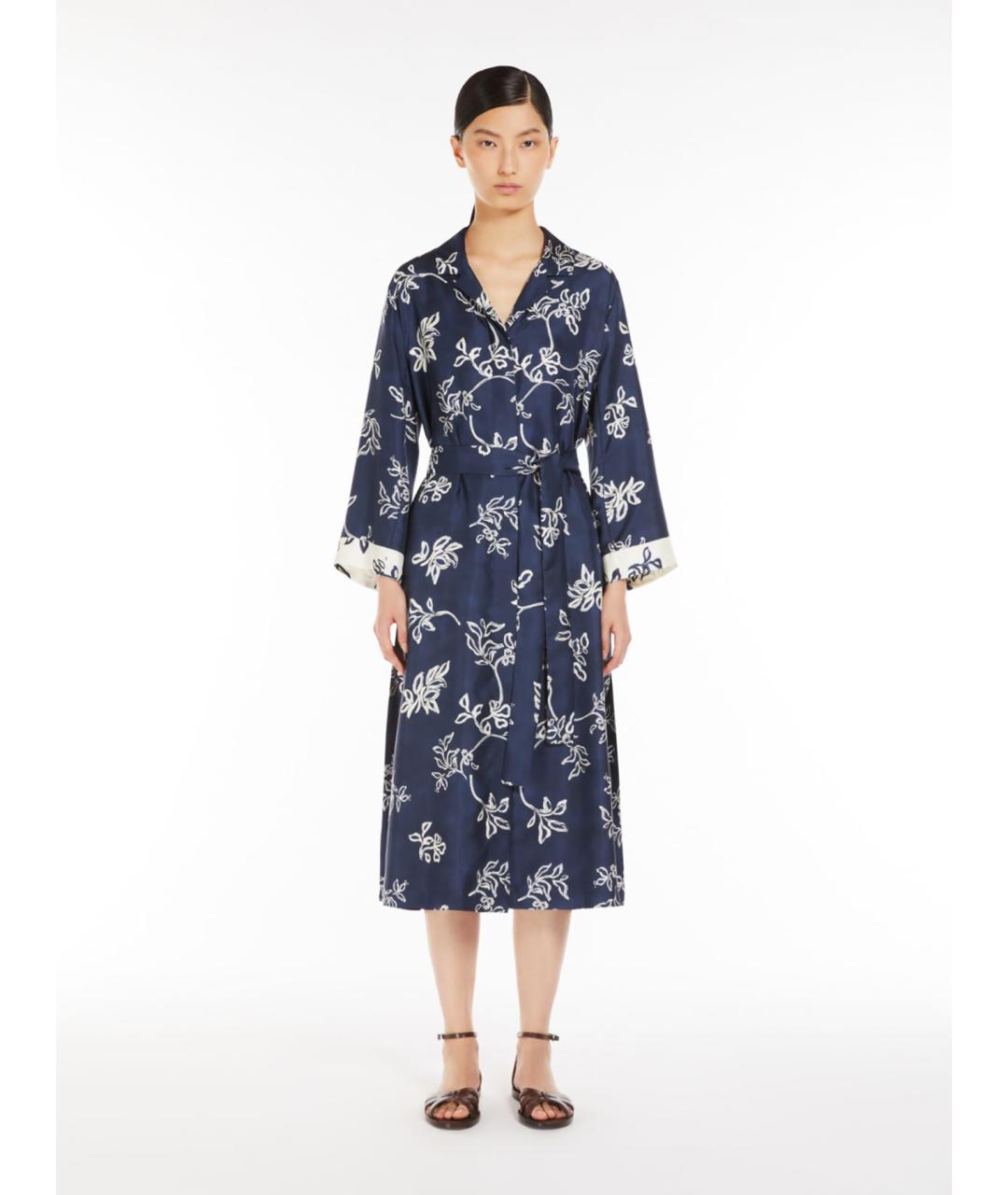 'S MAX MARA Мульти шелковое повседневное платье, фото 4