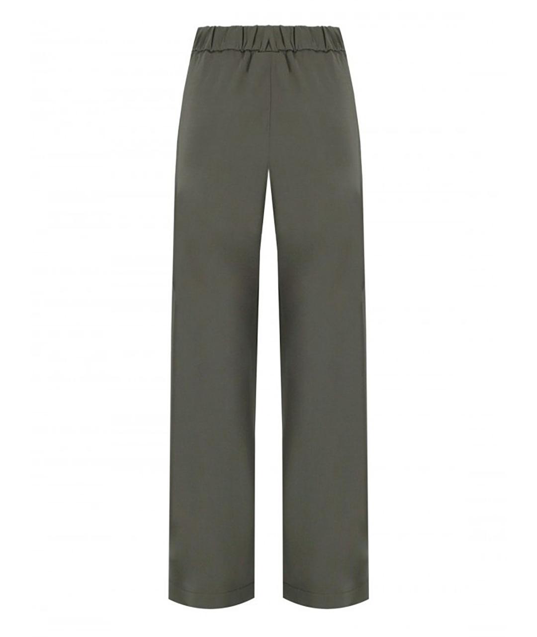 MAX MARA STUDIO Серые вискозные прямые брюки, фото 2