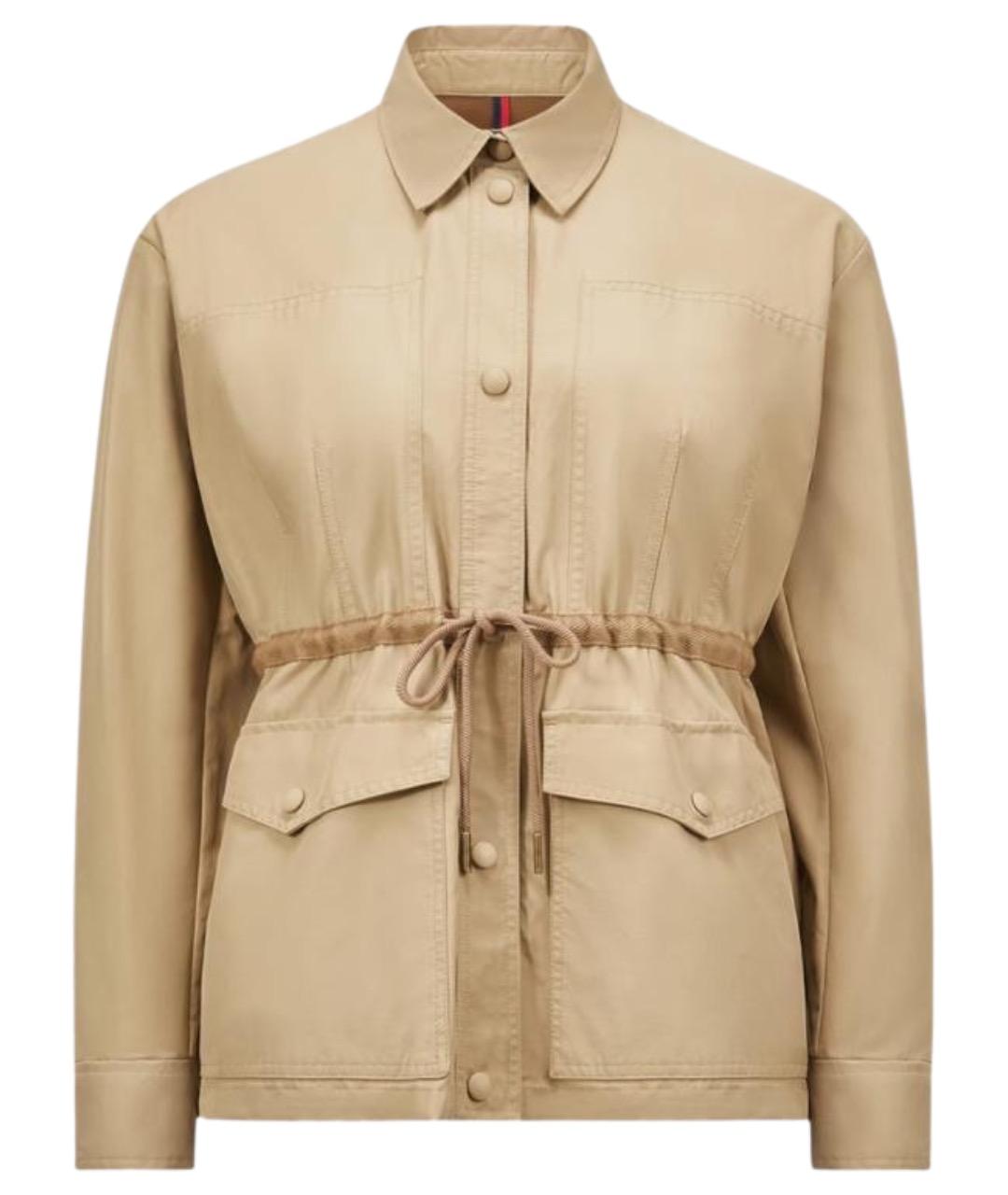 MONCLER Бежевая хлопковая парка, фото 1