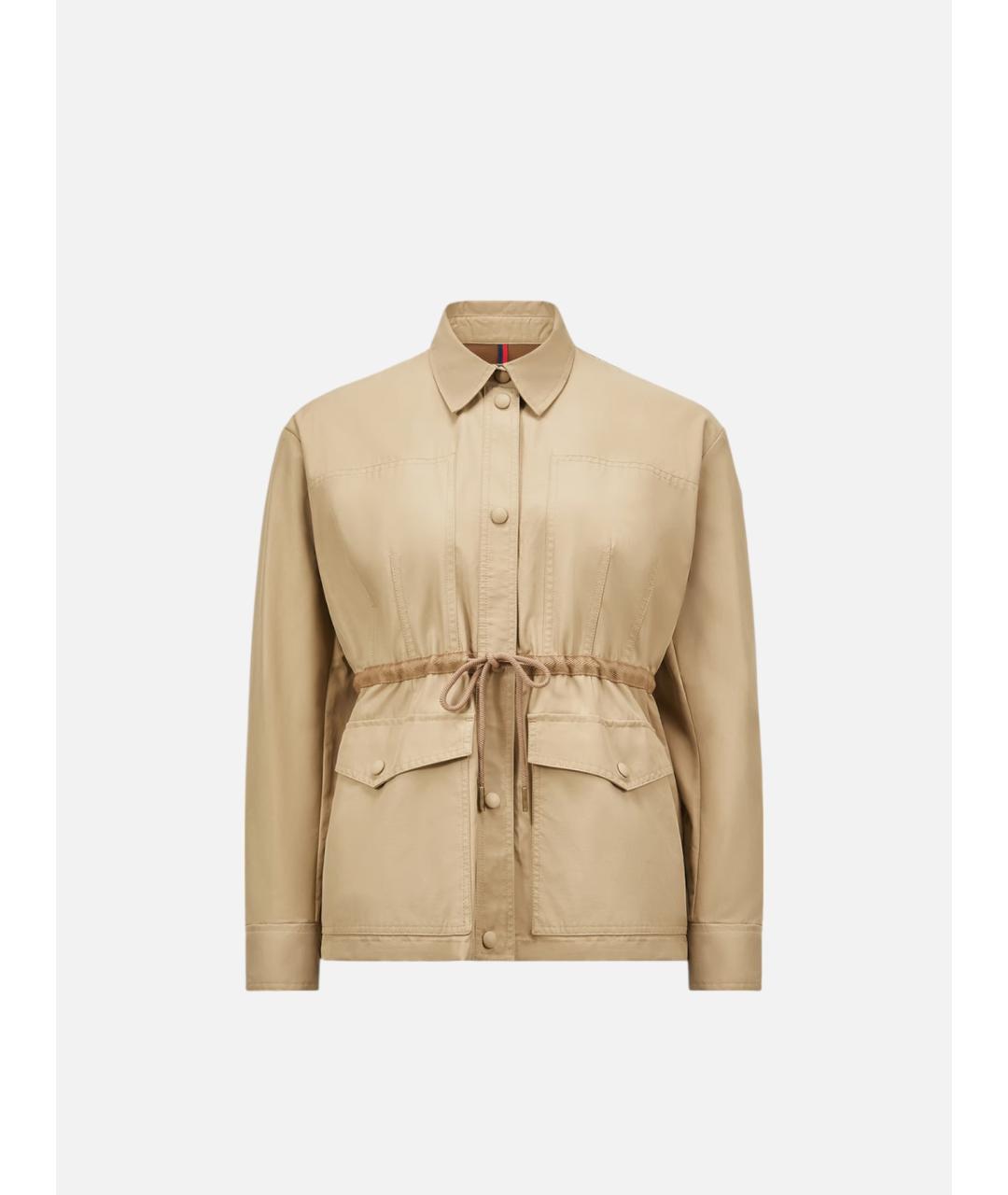 MONCLER Бежевая хлопковая парка, фото 5