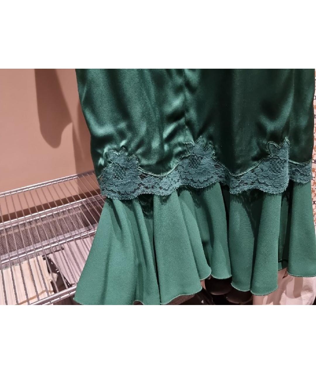 DOLCE&GABBANA Зеленые вискозное повседневное платье, фото 4