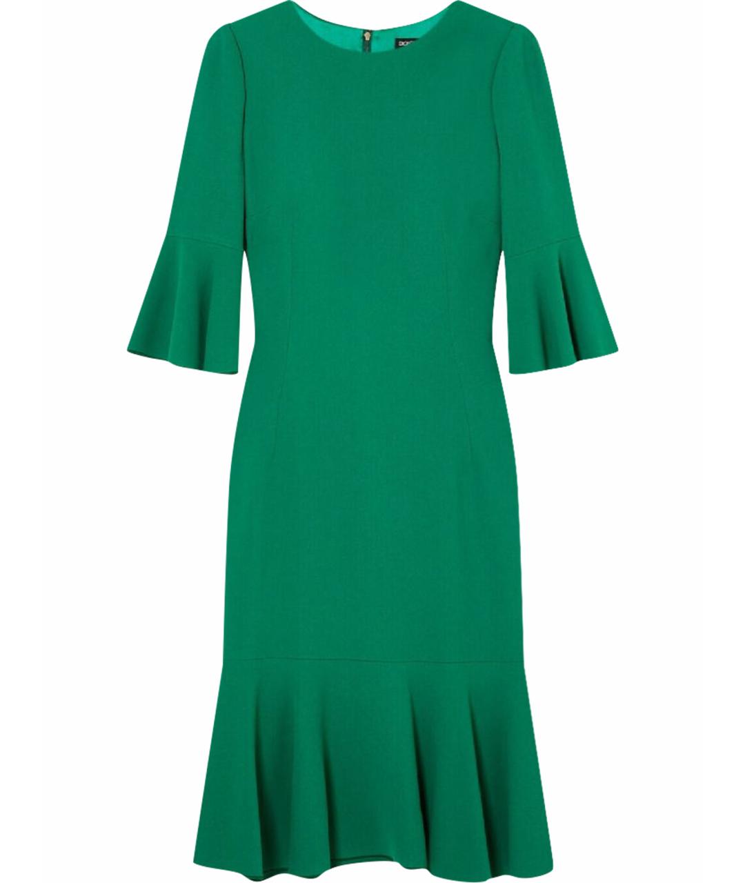 DOLCE&GABBANA Зеленые вискозное повседневное платье, фото 1