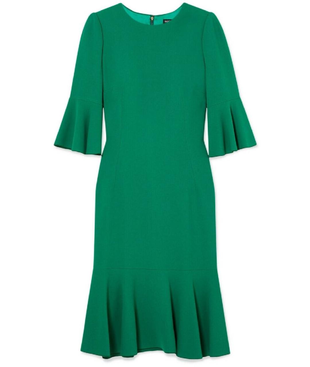 DOLCE&GABBANA Зеленые вискозное повседневное платье, фото 10