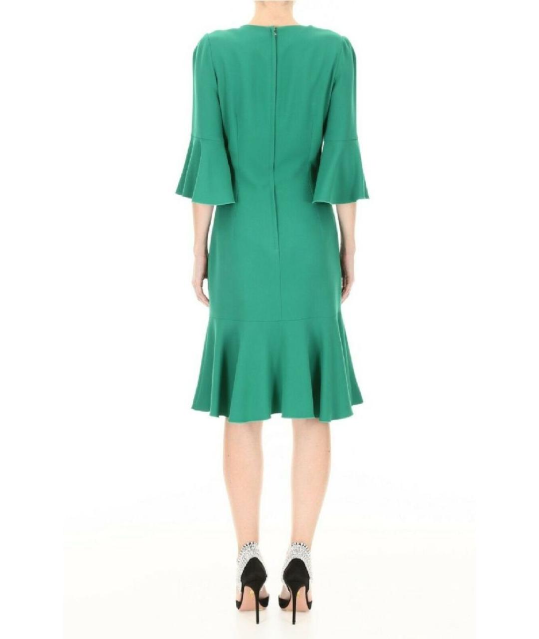 DOLCE&GABBANA Зеленые вискозное повседневное платье, фото 2