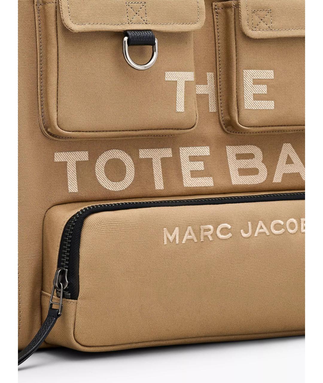 MARC JACOBS Бежевая тканевая сумка тоут, фото 4
