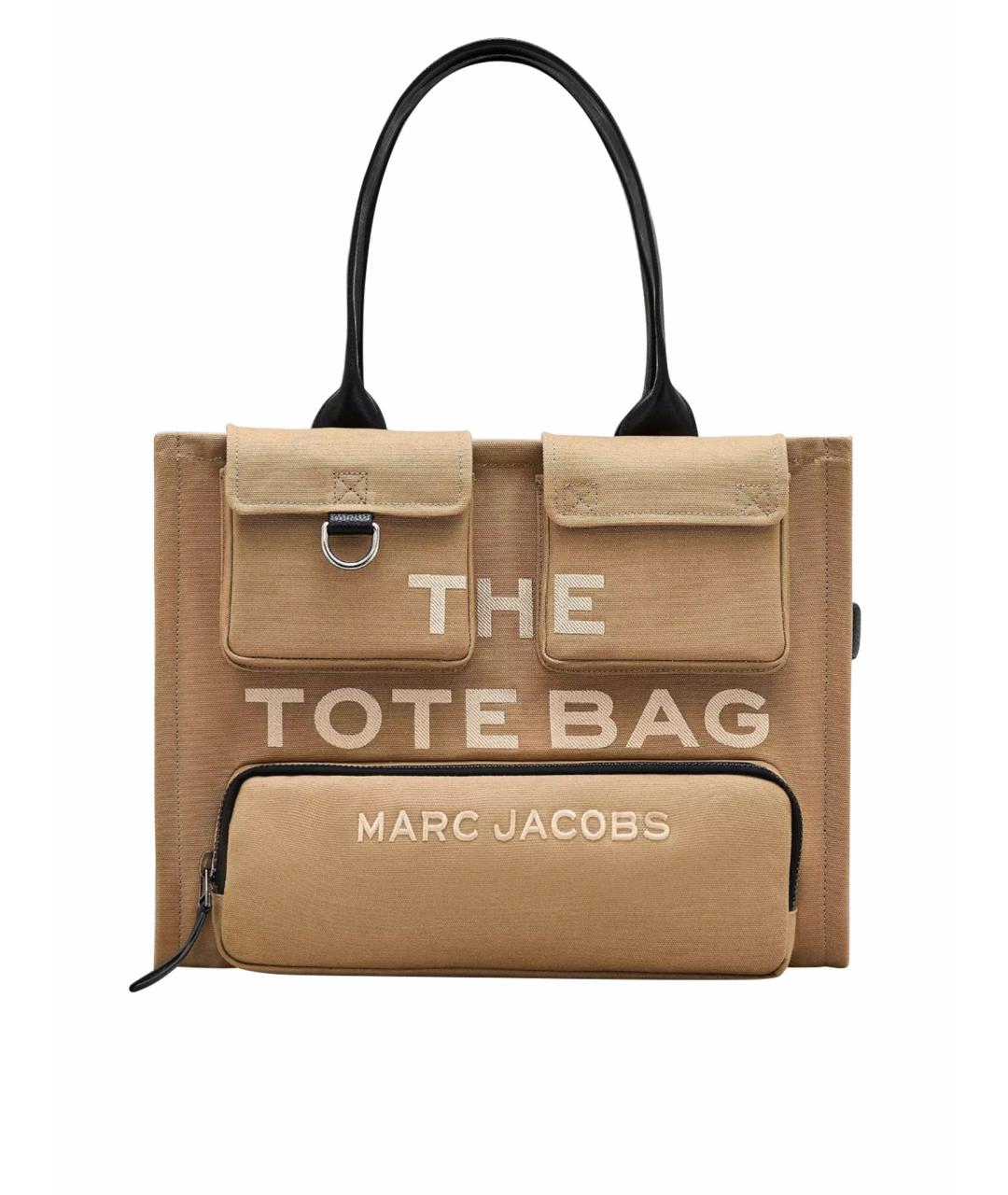 MARC JACOBS Бежевая тканевая сумка тоут, фото 1