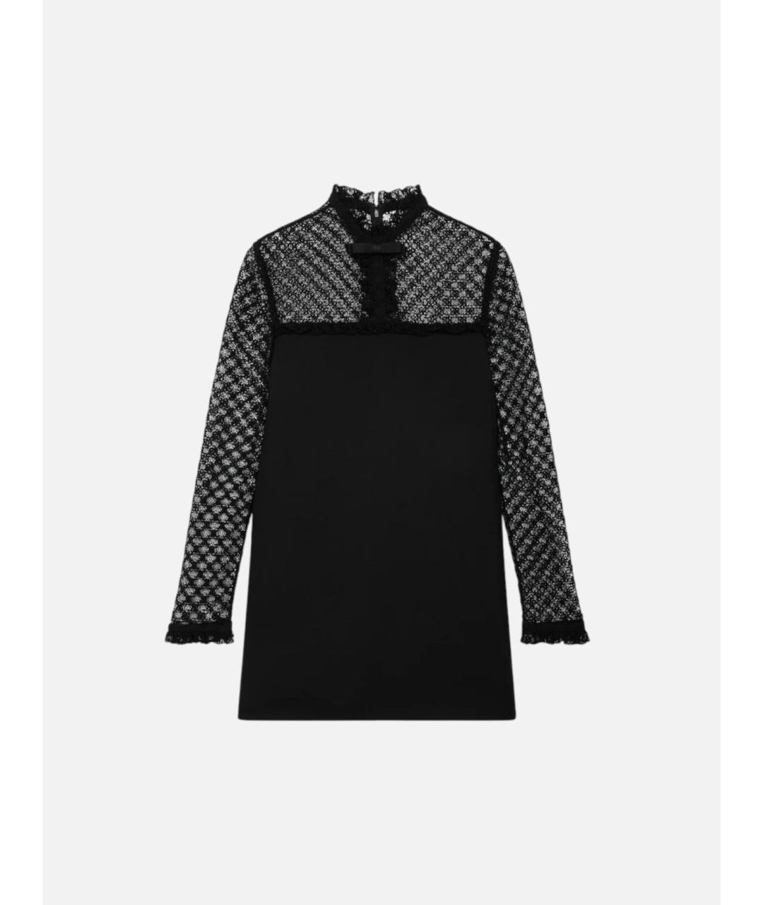 CELINE Черное шерстяное коктейльное платье, фото 4