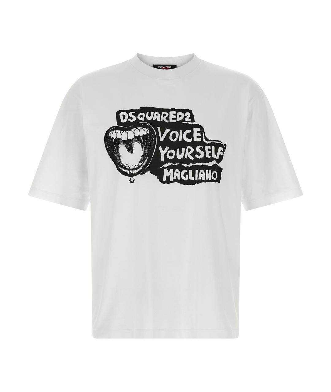 DSQUARED2 Белая хлопковая футболка, фото 1