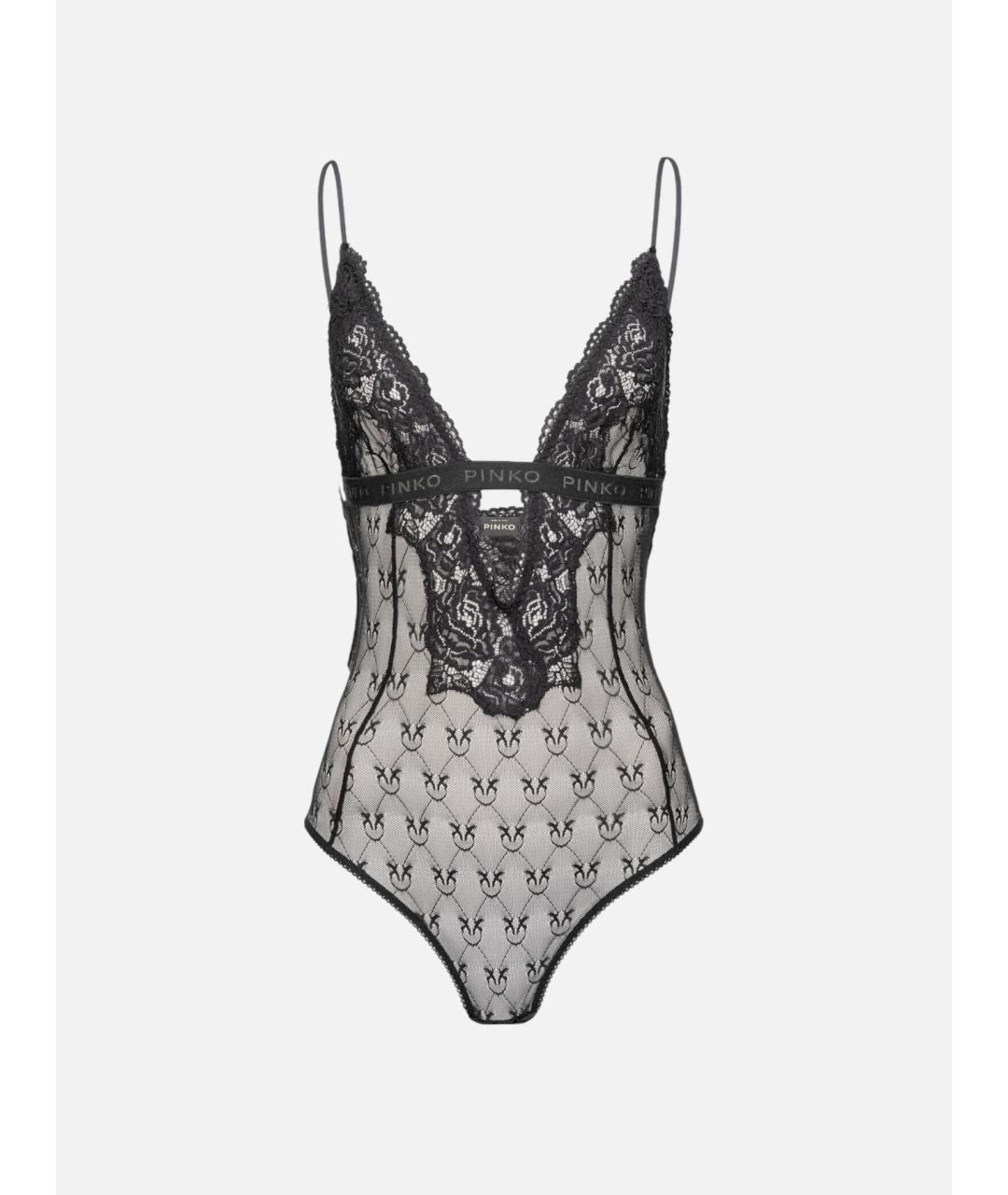 PINKO Черное полиамидовое боди, фото 6