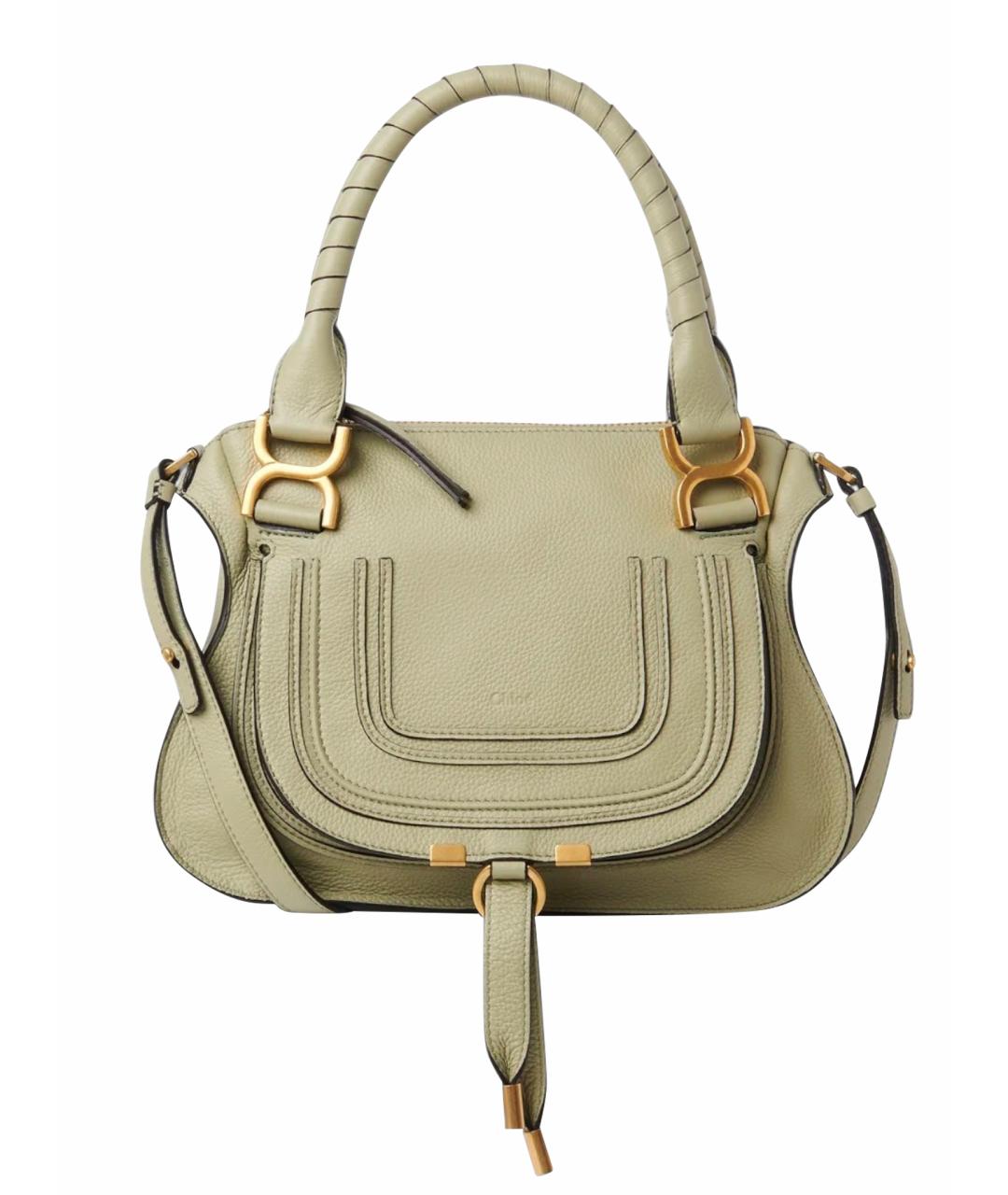 CHLOE Зеленая кожаная сумка тоут, фото 1