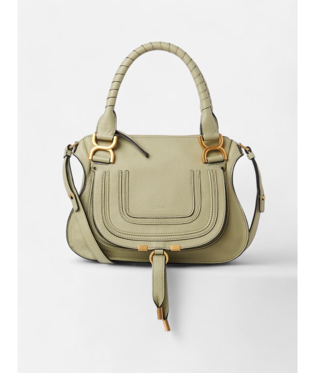 CHLOE Зеленая кожаная сумка тоут, фото 4
