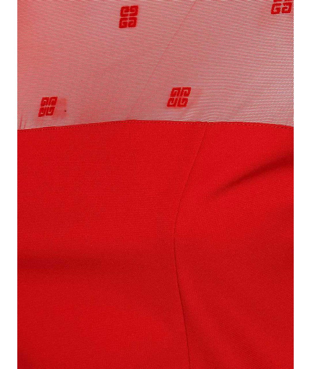 GIVENCHY Красное вискозное коктейльное платье, фото 2