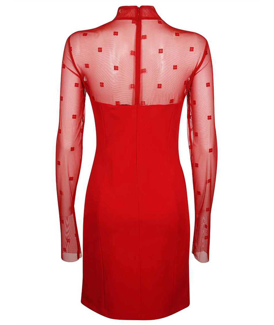 GIVENCHY Красное вискозное коктейльное платье, фото 3