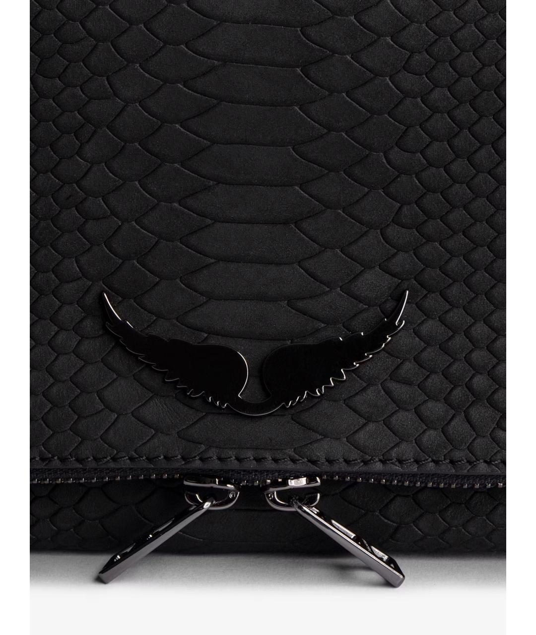 ZADIG & VOLTAIRE Черная кожаная сумка через плечо, фото 4