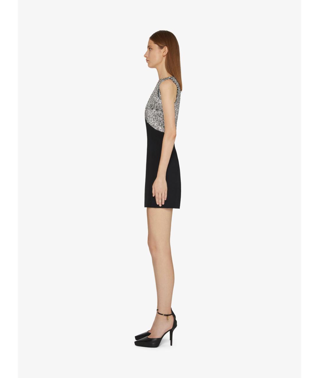 GIVENCHY Черное вискозное коктейльное платье, фото 3