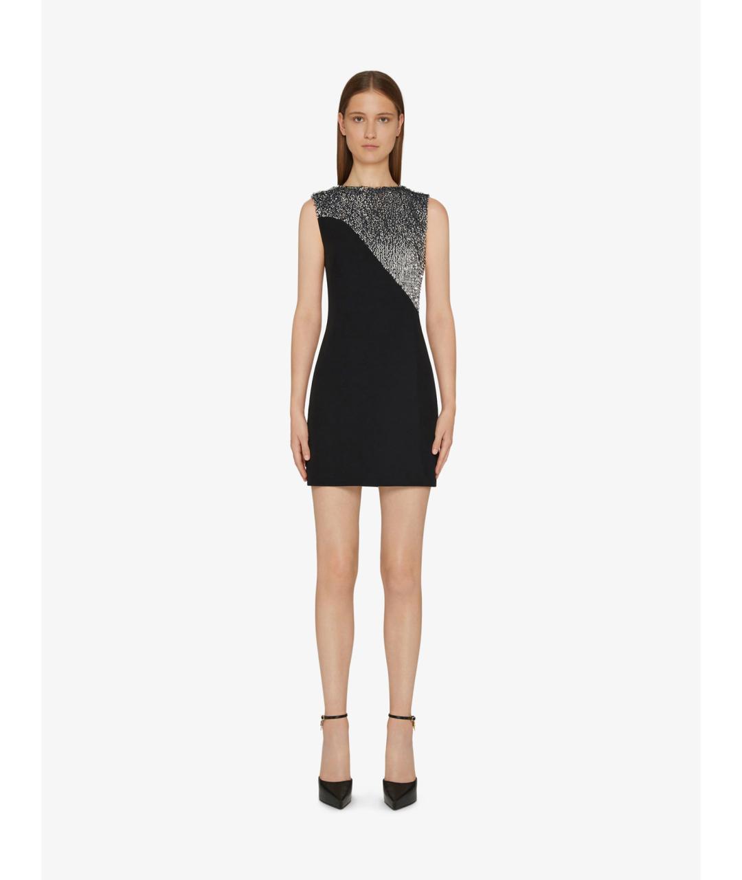 GIVENCHY Черное вискозное коктейльное платье, фото 2