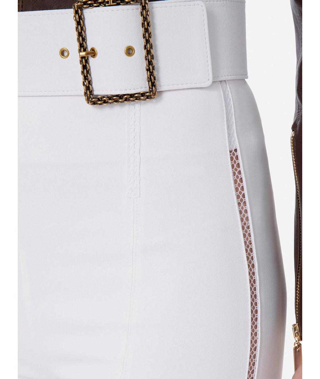 ELISABETTA FRANCHI Белые брюки широкие, фото 3