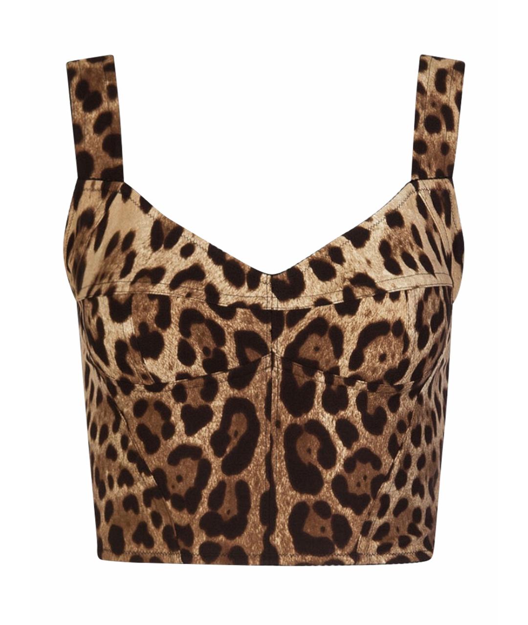 DOLCE&GABBANA Мульти шелковая майка, фото 1