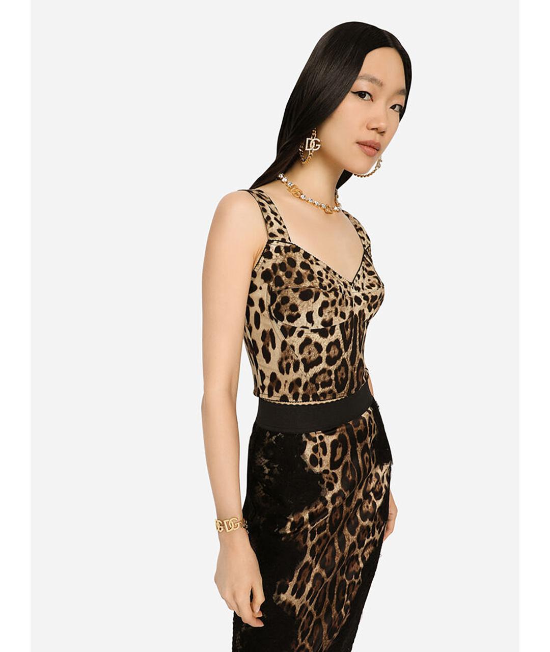 DOLCE&GABBANA Мульти шелковая майка, фото 2