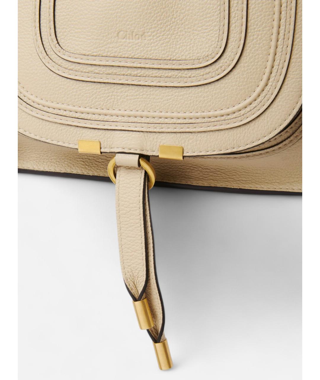 CHLOE Бежевая кожаная сумка тоут, фото 3