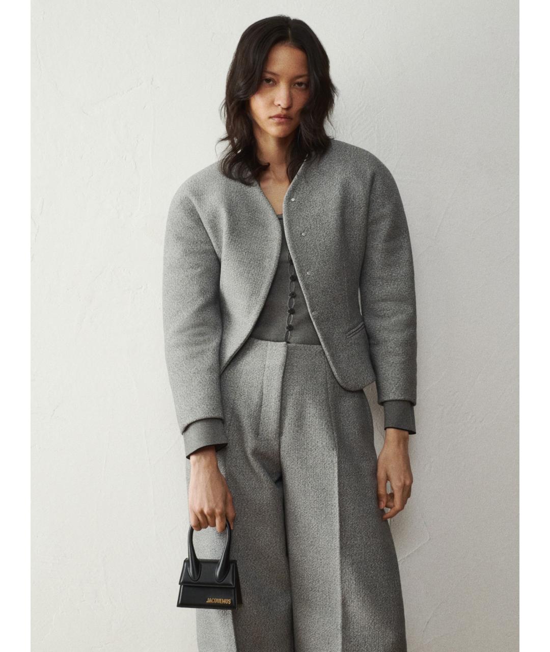 JACQUEMUS Черная кожаная сумка через плечо, фото 2