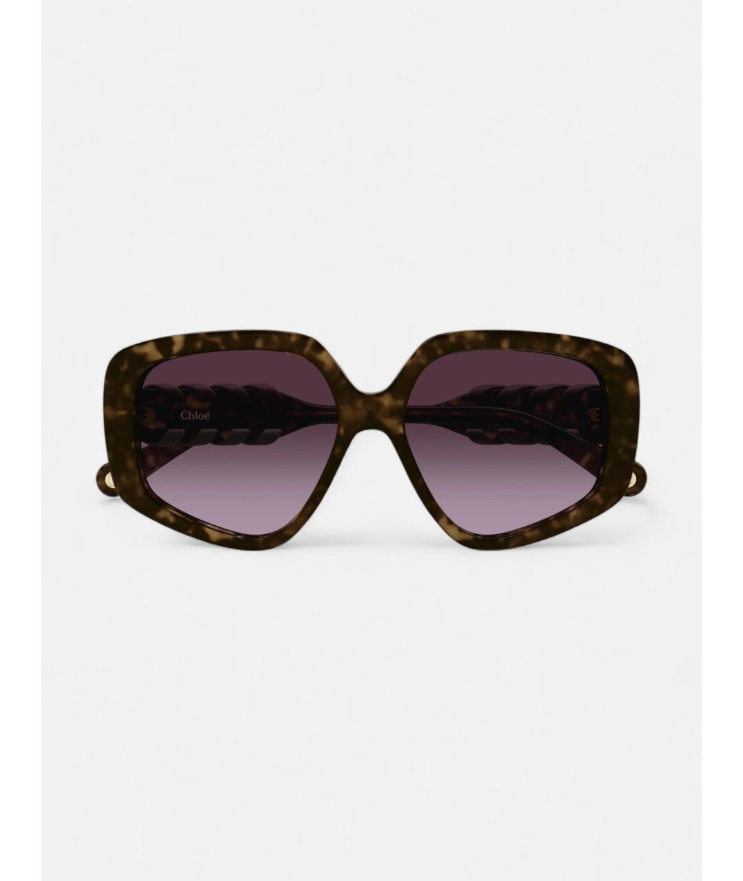 CHLOE Коричневые солнцезащитные очки, фото 3