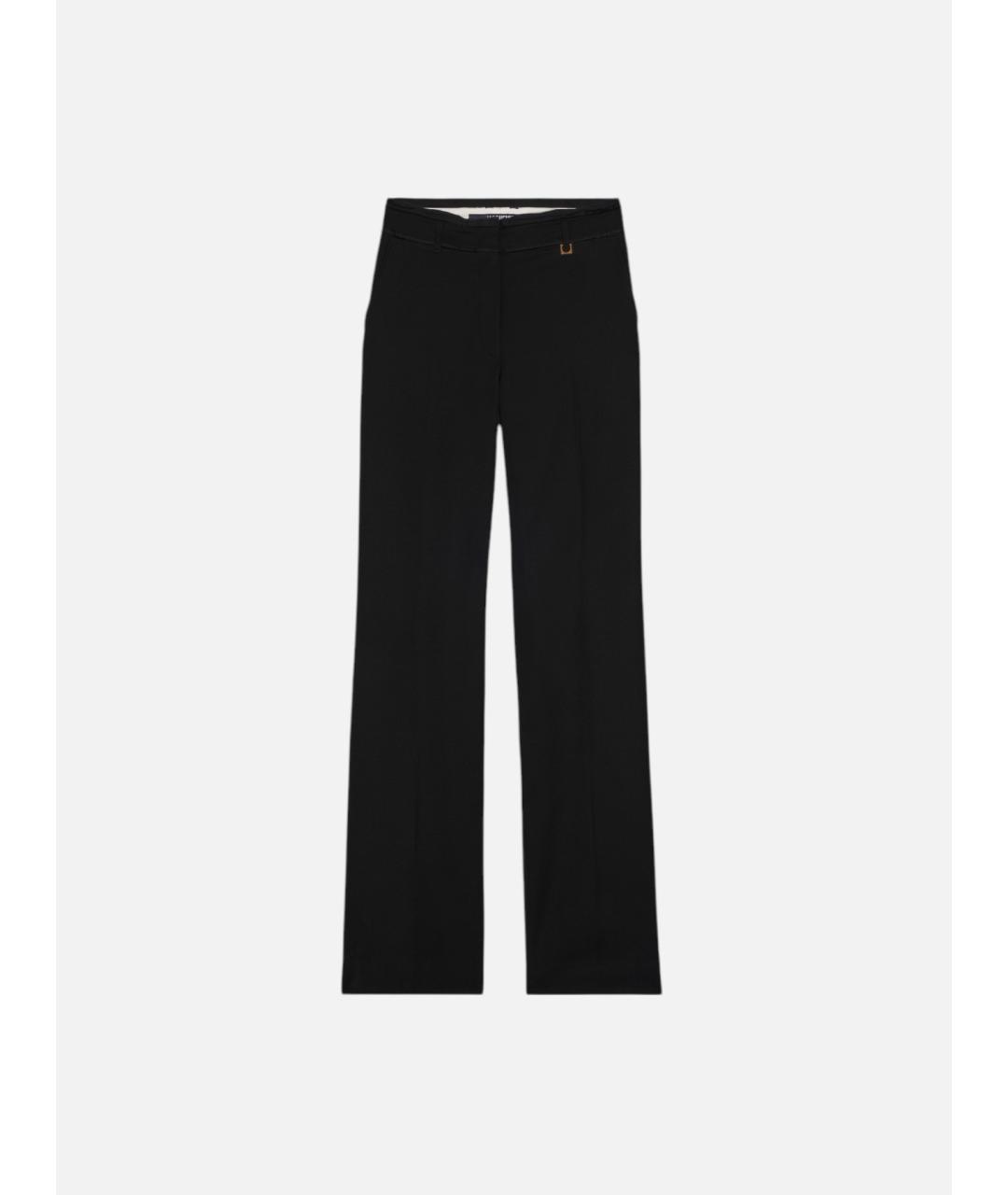 JACQUEMUS Черные шерстяные прямые брюки, фото 10