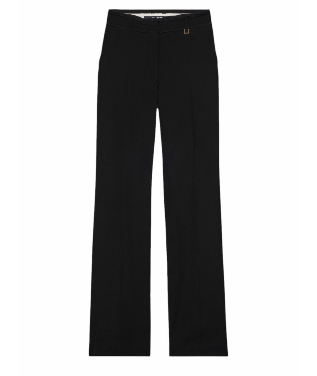 JACQUEMUS Черные шерстяные прямые брюки, фото 1