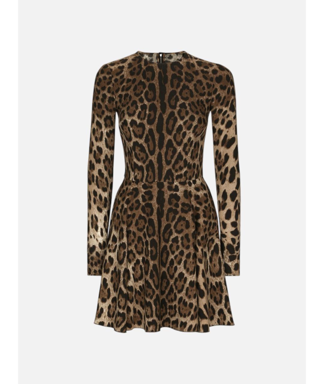 DOLCE&GABBANA Мульти вискозное повседневное платье, фото 4