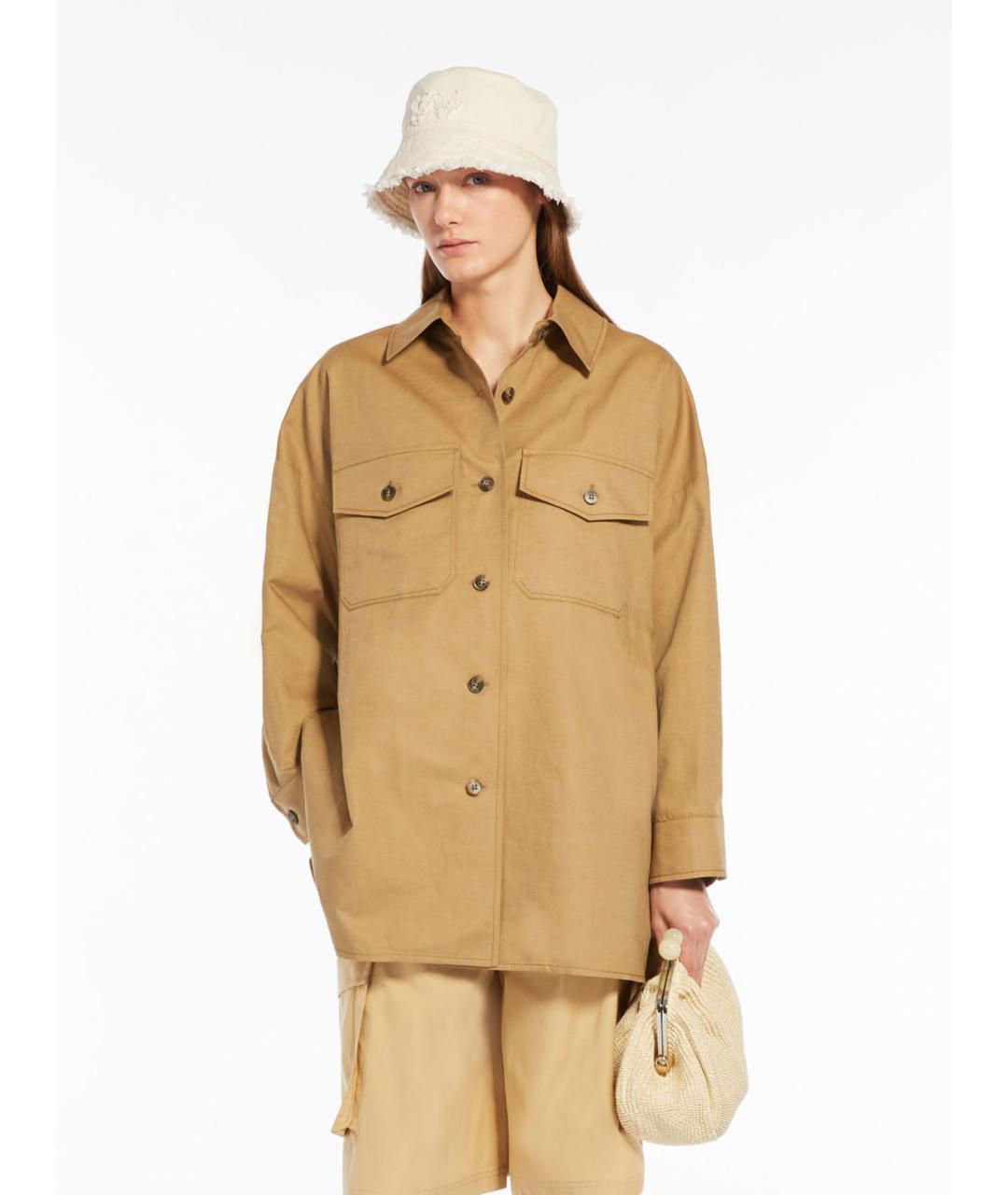 WEEKEND MAX MARA Бежевая хлопковая куртка, фото 3