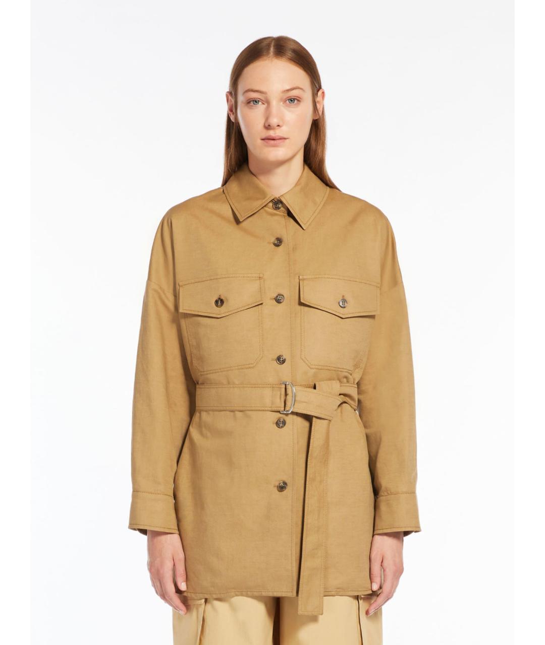 WEEKEND MAX MARA Бежевая хлопковая куртка, фото 2