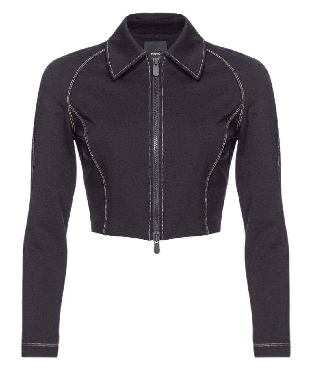 PINKO Черная вискозная куртка, фото 1