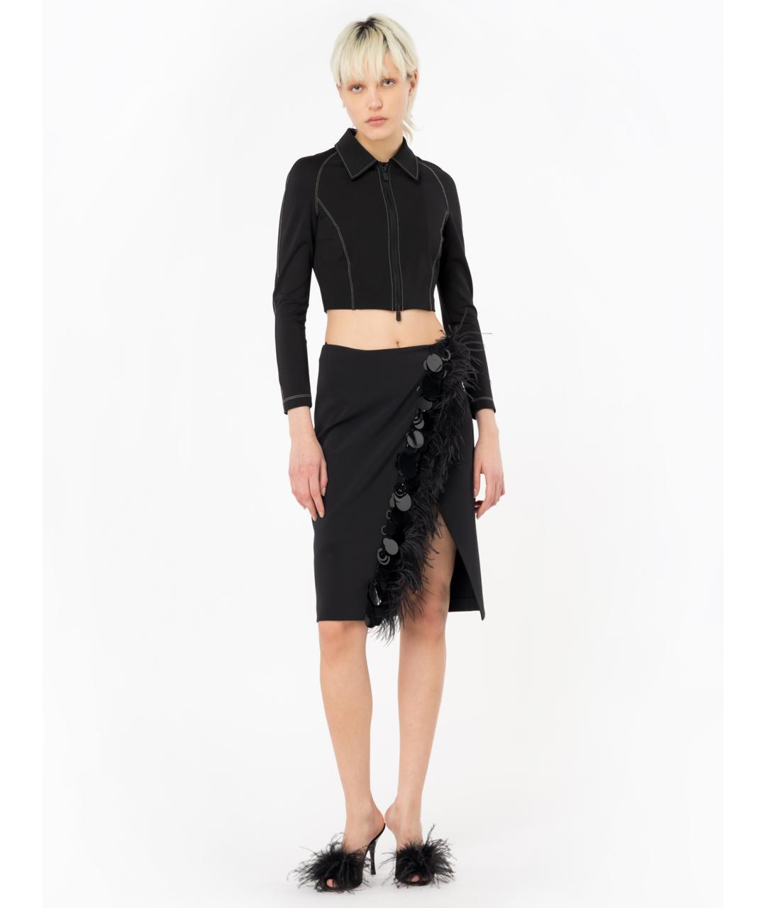 PINKO Черная вискозная куртка, фото 2