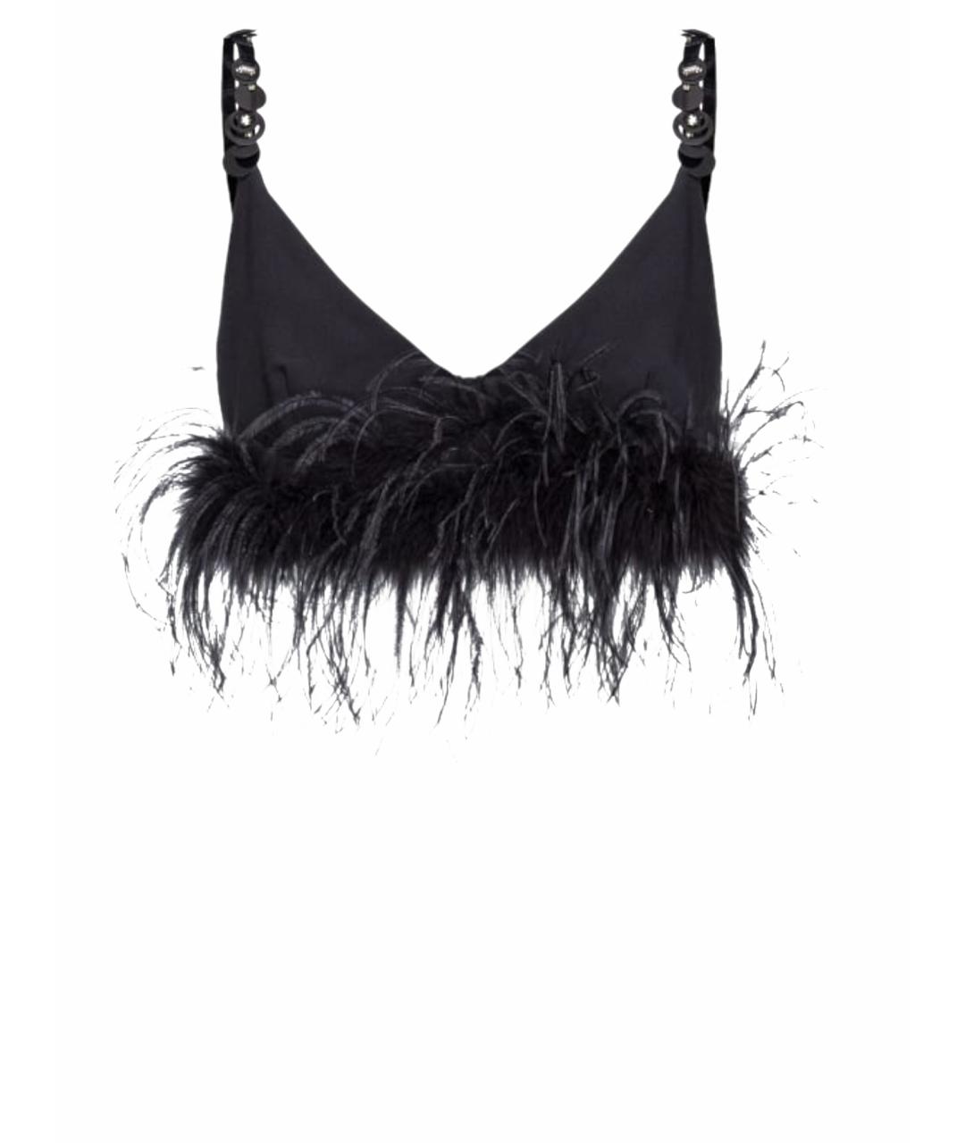 PINKO Черная полиэстеровая майка, фото 1